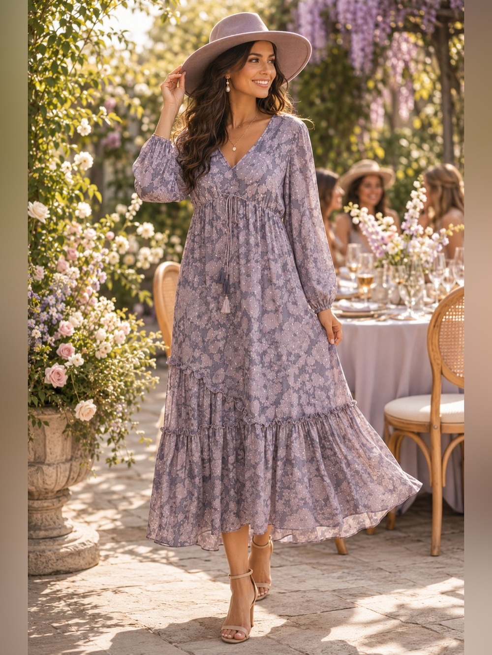 🤍 Lovestitch Romantic Floral Dress • Free People Vibes • Cottagecore Dream 🌿